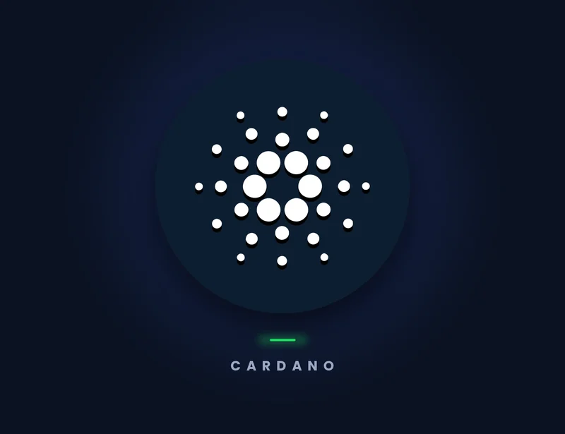Cardano ADA token logo against the Genghis dark background with gift card and game key product mockups