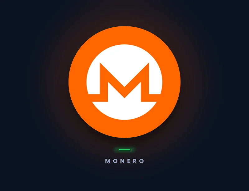 Monero XMR token logo with subtle privacy-themed scan-line texture against the Genghis dark background